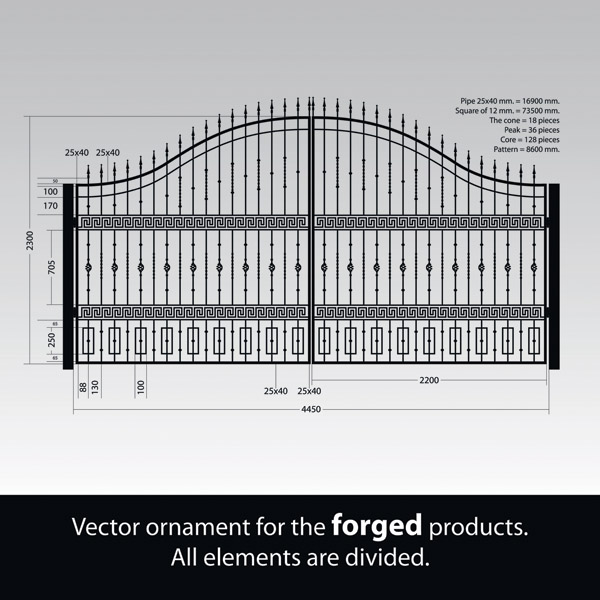 free vector Europeanstyle iron fence vector